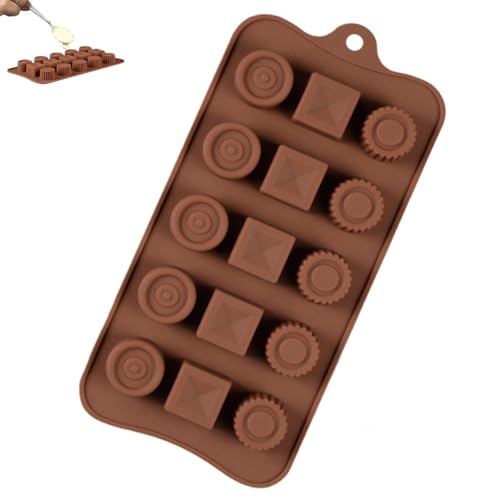 Silikon-Schokoladenform, antihaftbeschichtet, lebensmittelechtes Silikon, Pralinenform, runde, quadratische Silikon-Seifenformen für die Herstellung von Schokolade, Kuchen, Gelee Silikon-Schokoladenform, antihaftbeschichtet, lebensmittelechtes Silikon, Pralinenform, runde, quadratische Silikon-Seifenformen für die Herstellung von Schokolade, Kuchen, Gelee von Fogukier