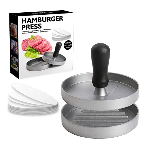 Runde Barbecue Burger Presse Burger Maker Grill Smasher Burger Presse Grillen Kit Mit Metall Material Für Barbecue Burger Maker Form von Fogun