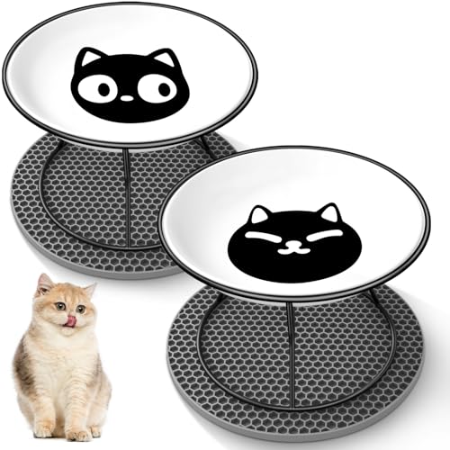 Katzennapf Erhöht FoiiLiio 2 Stück Erhöhter Futternapf Katze Keramik Katzen Napfset Hoch 10CM Katzennäpfe für Futter Wasser mit Metallständer Schwarz Fressnapf Katzen mit Napfunterlage Silikon Katzennapf Erhöht FoiiLiio 2 Stück Erhöhter Futternapf Katze Keramik Katzen Napfset Hoch 10CM Katzennäpfe für Futter Wasser mit Metallständer Schwarz Fressnapf Katzen mit Napfunterlage Silikon von FoiiLiio