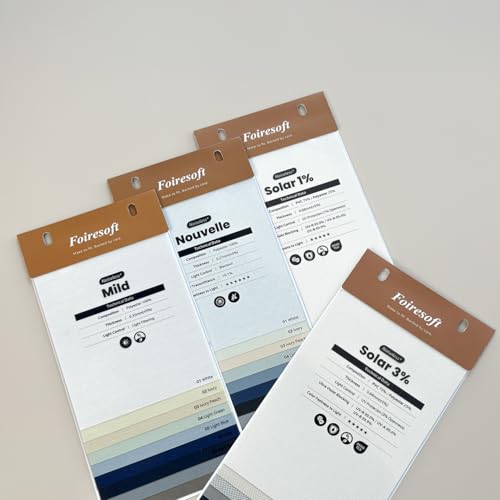 Foiresoft Noiseless+ Stoffmuster-Set für Zebra & Rollos - Milde Lichtfilterung, Nouvelle Verdunkelung, UV-Schutz Optionen Foiresoft Noiseless+ Stoffmuster-Set für Zebra & Rollos - Milde Lichtfilterung, Nouvelle Verdunkelung, UV-Schutz Optionen von FoireSoft