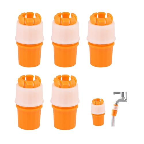 5er Set Schlauchadapter Wasserhahn für Spültischarmatur, Waschbecken-Wasserhahn-Adapter für Gartenschlauch, Adapter Verbinden Gartenschlauch Wasserfilter Standardschlauch über Umsteller von Fokecci