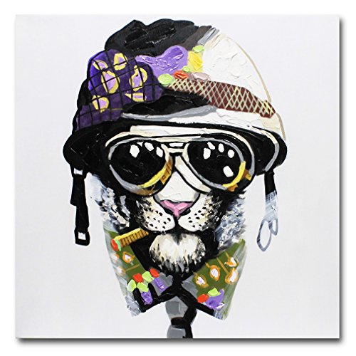Fokenzary Hand Painted Painting Cool Dog with Helmet and Sunglasses on Canvas Wall Decor Framed Ready to Hang Fokenzary Hand Painted Painting Cool Dog with Helmet and Sunglasses on Canvas Wall Decor Framed Ready to Hang von Fokenzary