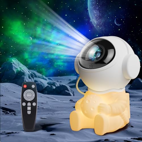 Astronaut Projektor 9 Sternenhimmelmodi, Sternenhimmel Projektor 2 Sternenlichtmodi (per Fernbedienung einstellbar), 3 Arten von LED-Nachtlichtern Skylight Projector, Galaxy Projector mit Timer von Fokky
