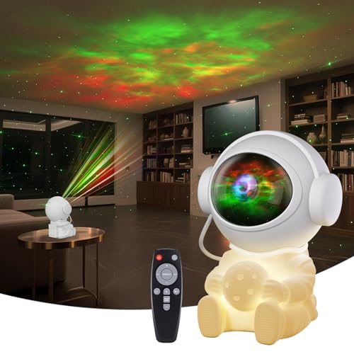 Fokky Astronaut Projektor, LED Sternenhimmel Projektor mit 29 Lichteffekte, Nachtlicht mit Fernbedienung Timer, Kreativ Galaxy Projector für Zimmer Deko, Kinder Erwachsene Geschenk Party Fokky Astronaut Projektor, LED Sternenhimmel Projektor mit 29 Lichteffekte, Nachtlicht mit Fernbedienung Timer, Kreativ Galaxy Projector für Zimmer Deko, Kinder Erwachsene Geschenk Party von Fokky