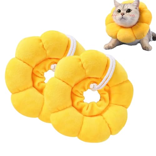 Fokroin 2 Halskrause Katze, Einstellbarer Halskrause Katze Halsband, Weich Halskrausen für Katzen, für Kleine Hunde und Katzen, Weich Sonnenblume Katze Wiederherstellung Halsband Kragen Cone, M Fokroin 2 Halskrause Katze, Einstellbarer Halskrause Katze Halsband, Weich Halskrausen für Katzen, für Kleine Hunde und Katzen, Weich Sonnenblume Katze Wiederherstellung Halsband Kragen Cone, M von Fokroin