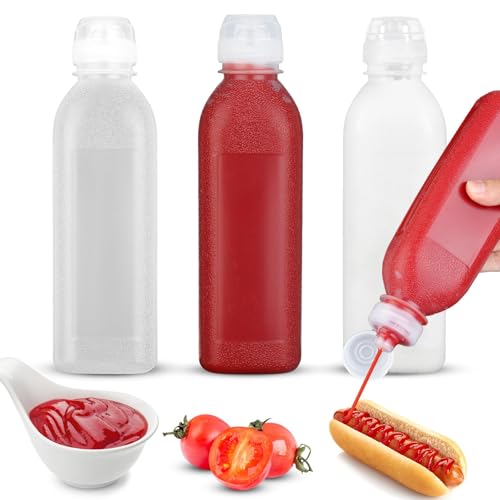 Fokroin 3 Stück Squeeze Flasche, Ölflasche Plastik 300ML, Plastik Quetschflasche Mit Kappen, BPA Frei,Kein Leck Condiment Flaschen für Malen,Backen,Ketchup,scharfe Soße,Olivenöl, Saucenflasche Fokroin 3 Stück Squeeze Flasche, Ölflasche Plastik 300ML, Plastik Quetschflasche Mit Kappen, BPA Frei,Kein Leck Condiment Flaschen für Malen,Backen,Ketchup,scharfe Soße,Olivenöl, Saucenflasche von Fokroin