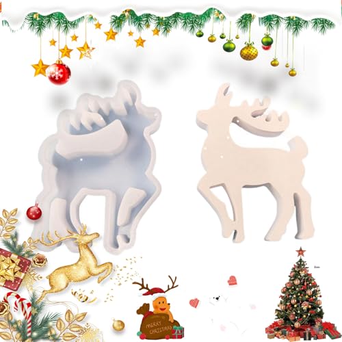 Fokroin Silikonformen Gießformen, Elch Weihnachten Silikonform, Weihnachten Silikonformen Gießformen Kerzenhalter, DIY Silikon Gießform, Ideal für Weihnachten, Halloween und Einschulungsgeschenk Fokroin Silikonformen Gießformen, Elch Weihnachten Silikonform, Weihnachten Silikonformen Gießformen Kerzenhalter, DIY Silikon Gießform, Ideal für Weihnachten, Halloween und Einschulungsgeschenk von Fokroin