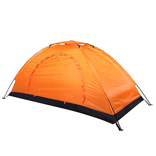 1-Personen-Familien-Kuppelzelt, Familienzelte für Camping, Leichtes Rucksackzelt, Wasserdicht, Winddicht für Camping, Wandern, Bergsteigen, Strandjagd, 78,7 X 39,4 X 39,4 Zoll(Orange) von Folanda