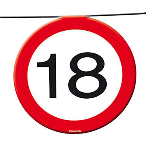 1 x 15er FLAG BANNER GIRLANDE MOTIV SCHILD 18 L:12m D: 20 cm von Folat