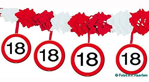 1 Girlande mit Dekoration * 18. Geburtstag * mit Verkehrsschild-Design // Set Banner with Dangling Cutouts Decoration Deko Wimpelkette Jubiläum Achtzehn Jahre 1 Girlande mit Dekoration * 18. Geburtstag * mit Verkehrsschild-Design // Set Banner with Dangling Cutouts Decoration Deko Wimpelkette Jubiläum Achtzehn Jahre von Folat