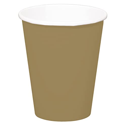 Folat 50628 Gold Einwegbecher 350 ml - 8 Stück, Goldfarben von Folat