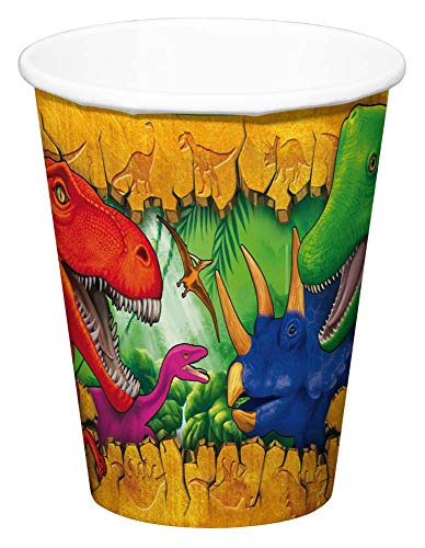 Folat 61851 Dinosaurier Trinkbecher/Pappbecher - 6 Stück von Folat