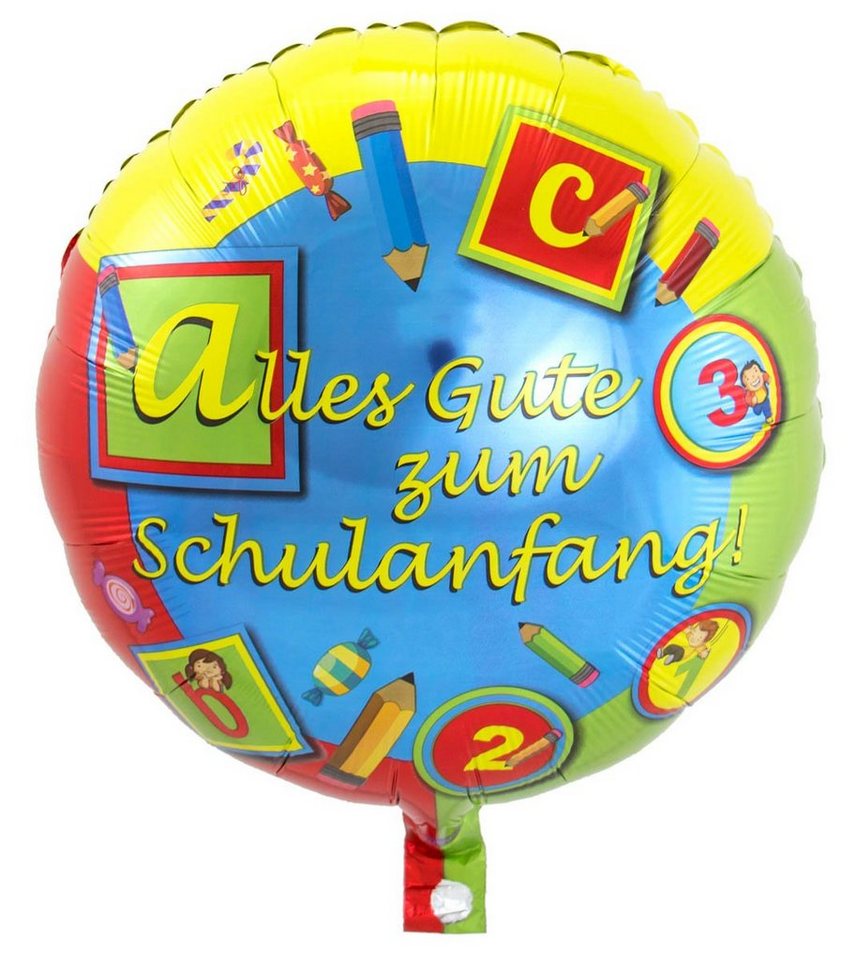 Folat Hängedekoration FOLAT Folienballon Schulanfang 45cm Durchmesser Alles Gute zum Schulan von Folat