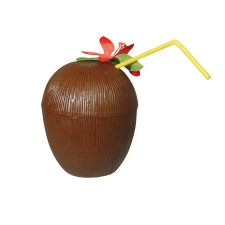 Folat Hawai Kokosnuss Becher Blume Hawaii Tasse Strand Cup von Folat