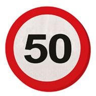 Unbekannt 20 SERVIETTEN d:15,5cm Motiv VERKEHRSZEICHEN 50.Geburtstag Unbekannt 20 SERVIETTEN d:15,5cm Motiv VERKEHRSZEICHEN 50.Geburtstag von Folat