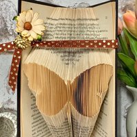 Süßer Kleiner Schmetterling, Gefaltete Buchkunst, Dankeschön, Geschenk Zum Jahrestag von FoldedBookArtOnEtsy