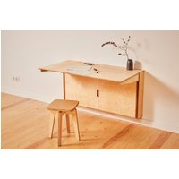 Wandschreibtisch Aus Holz Mit Stauraum, Klappbarer Arbeitsbereich, Klappschreibtisch Für Die Home-Office-Station, Zusammenklappbarer Schreibtisch von Foldendesk