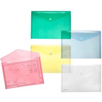 FolderSys Dokumententaschen DIN A4 farbsortiert glatt 0,20 mm - 10 Stück von Foldersys