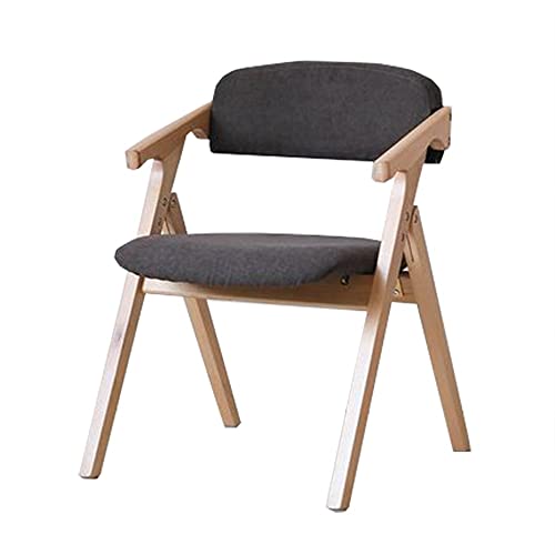 Folding chair Der Faltbare weiche Sitz ist bequem und tragbar, nimmt keinen Platz auf, und das Massive Holzmaterial ist stabil und lasträgt (Color : Brown) von Folding chair