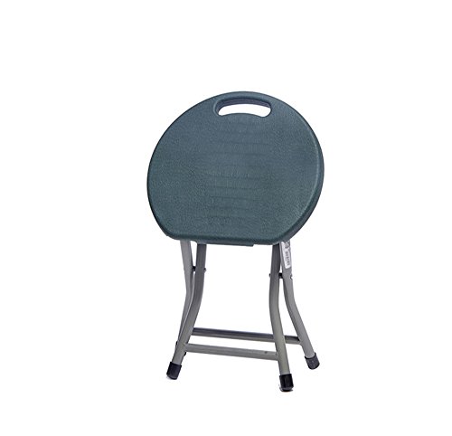Folding chairs Klappstuhl/Haushalt Klapphocker/Portable Outdoor-Freizeit runden Stuhl/Thick Kunststoff-Esstisch Bank (Farbe : Armeegrün) von Folding chairs