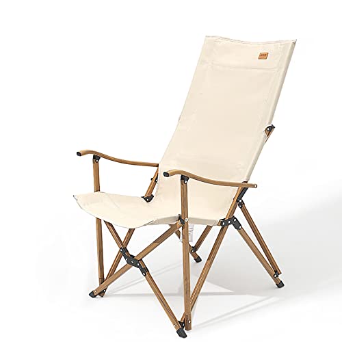 Folding stools Tragbarer Sessel,Moon Chair,Freizeit-Liegestuhl,Outdoor-Klappstuhl (Color : Beige) von Folding stools