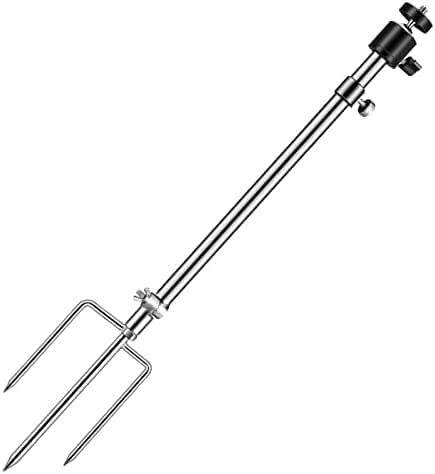 Folgtek Stative Wildkamerahalterung Angellicht Halterung Stand Outdoor Erdspieß Metal Faltbare Edelstahlhalterung, 360° Verstellbar, Universalgewindeanschluss 1/4''-20(6mm) für Solarpanel, Wildkamera von Folgtek