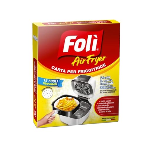 Foli Air Fryer Papier für Fritteuse, 15 Blatt, perforiert von Foli