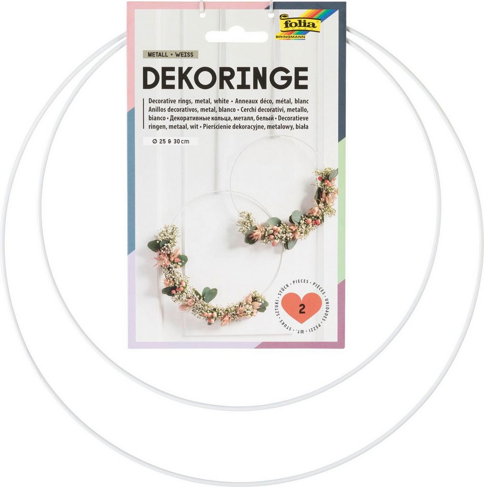 Folia Max Bringmann KG Dekoobjekt Dekoring-Set (2tlg) von Folia Max Bringmann KG