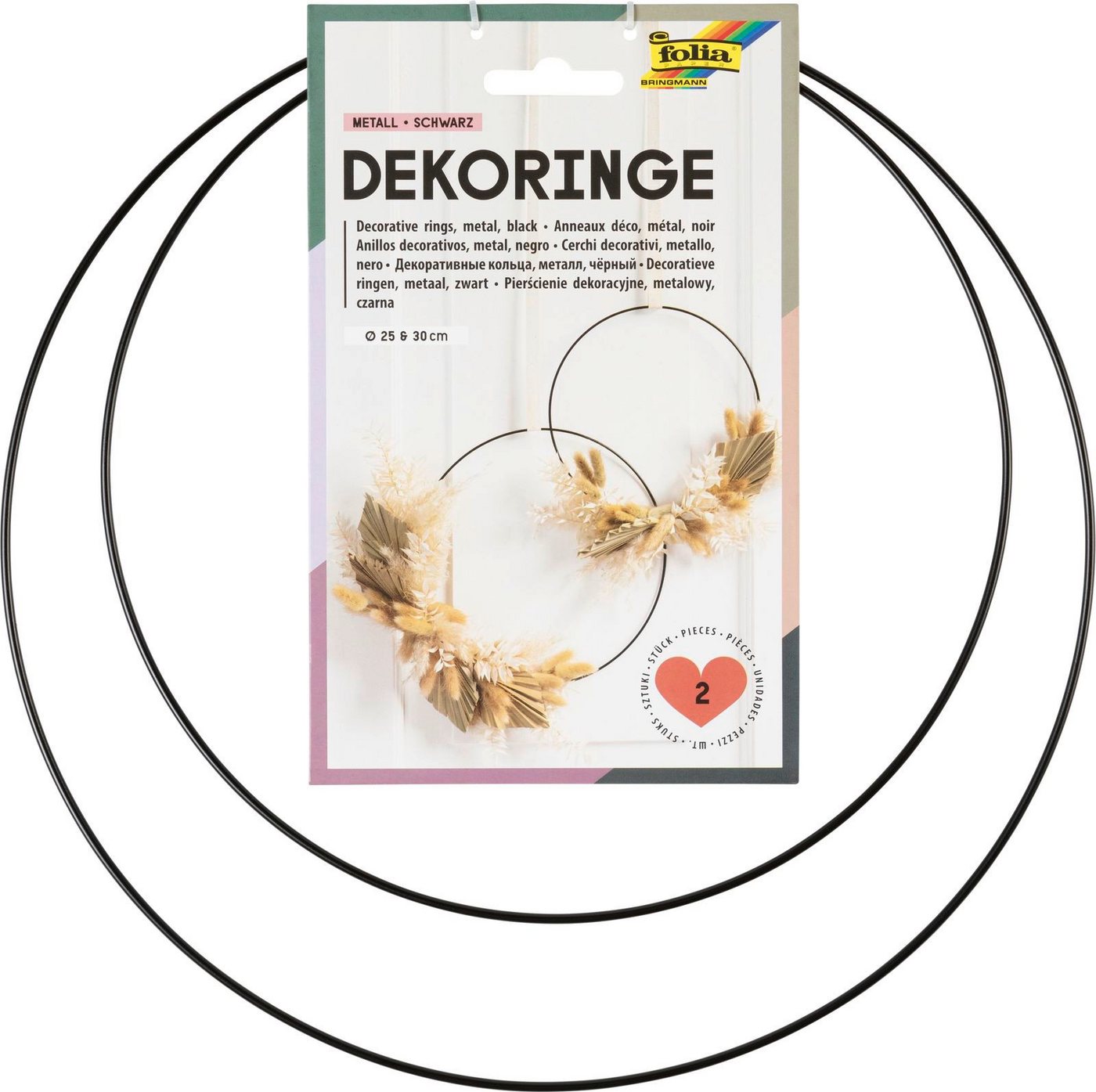 Folia Max Bringmann KG Dekoobjekt Dekoring-Set (2tlg) von Folia Max Bringmann KG