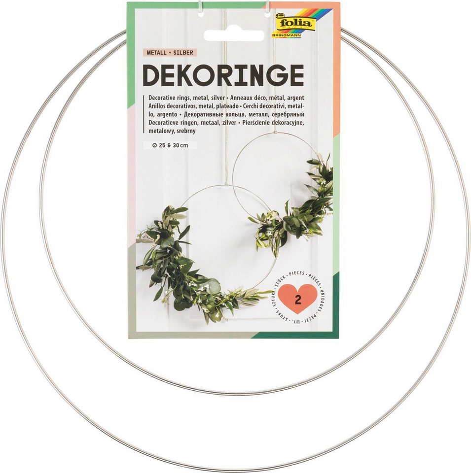 Folia Max Bringmann KG Dekoobjekt Dekoring-Set (2tlg) von Folia Max Bringmann KG