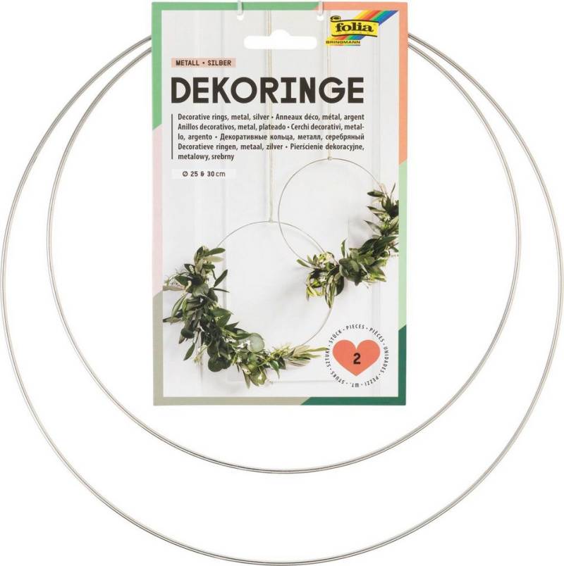Folia Max Bringmann KG Dekoobjekt Dekoring-Set (2tlg) von Folia Max Bringmann KG