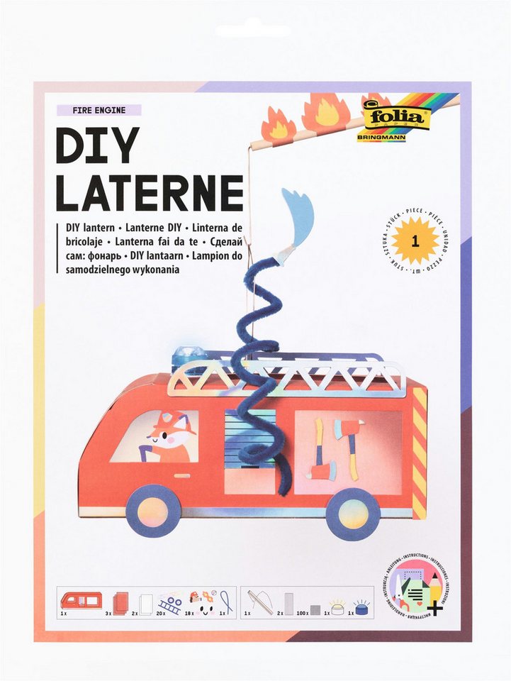 Folia Max Bringmann KG Papierlaterne DIY Laterne - Bastelset mit 2 LED-Lichtern Folia Max Bringmann KG Papierlaterne DIY Laterne - Bastelset mit 2 LED-Lichtern von Folia Max Bringmann KG