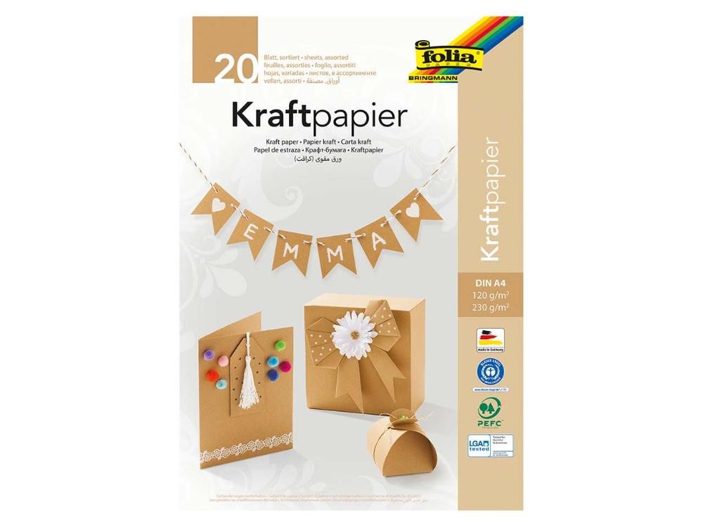 Folia Max Bringmann KG Seidenpapier folia Kraftpapier und Kraftkarton, 20 Blatt von Folia Max Bringmann KG