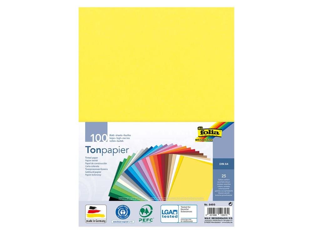Folia Max Bringmann KG Seidenpapier folia Tonpapier, 130 g/m², sortierte Farben, 100 B Folia Max Bringmann KG Seidenpapier folia Tonpapier, 130 g/m², sortierte Farben, 100 B von Folia Max Bringmann KG