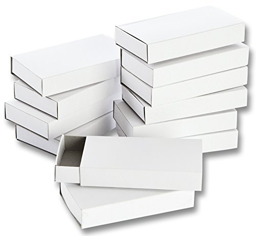folia 2407 - Streichholzschachteln, blanko, groß, weiß (48 Schachteln) von folia