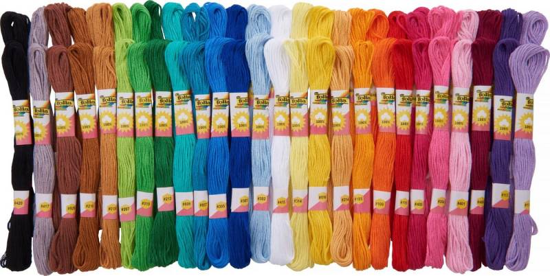Folia Basic Stickgarn, 52 Stück von Folia