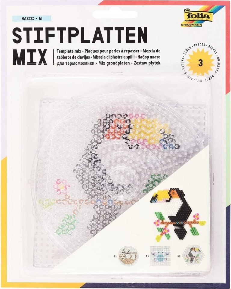 Folia Bastelperlen folia Bügelperlen Stiftplatten BASIC GROSS, sortiert Folia Bastelperlen folia Bügelperlen Stiftplatten BASIC GROSS, sortiert von Folia