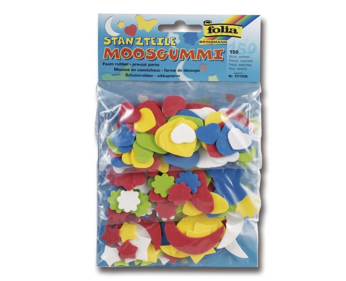Folia Moosgummi Moosgummi Stanzteile "Herzen Mond & Sterne Blumen & Schmetterlinge" - von Folia