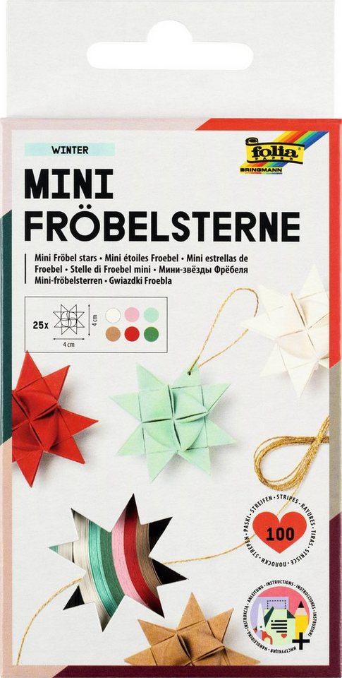 Folia Papiersterne Mini Fröbelsterne, 100 Stück von Folia