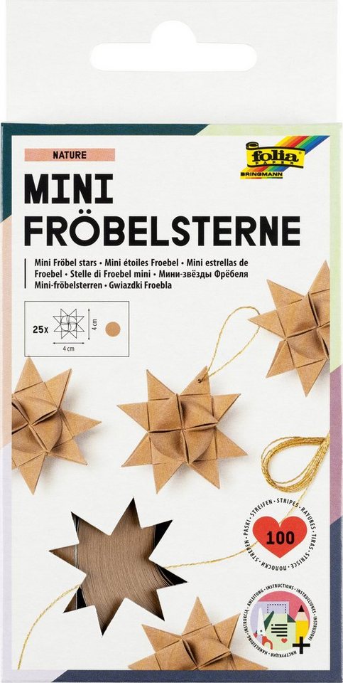 Folia Papiersterne Mini Fröbelsterne, 100 Stück von Folia