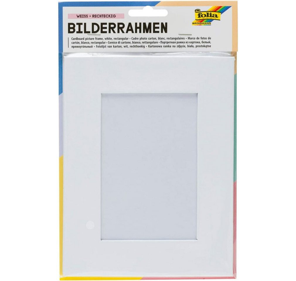 Folia Rahmen Bastelset Bilderrahmen weiß von Folia