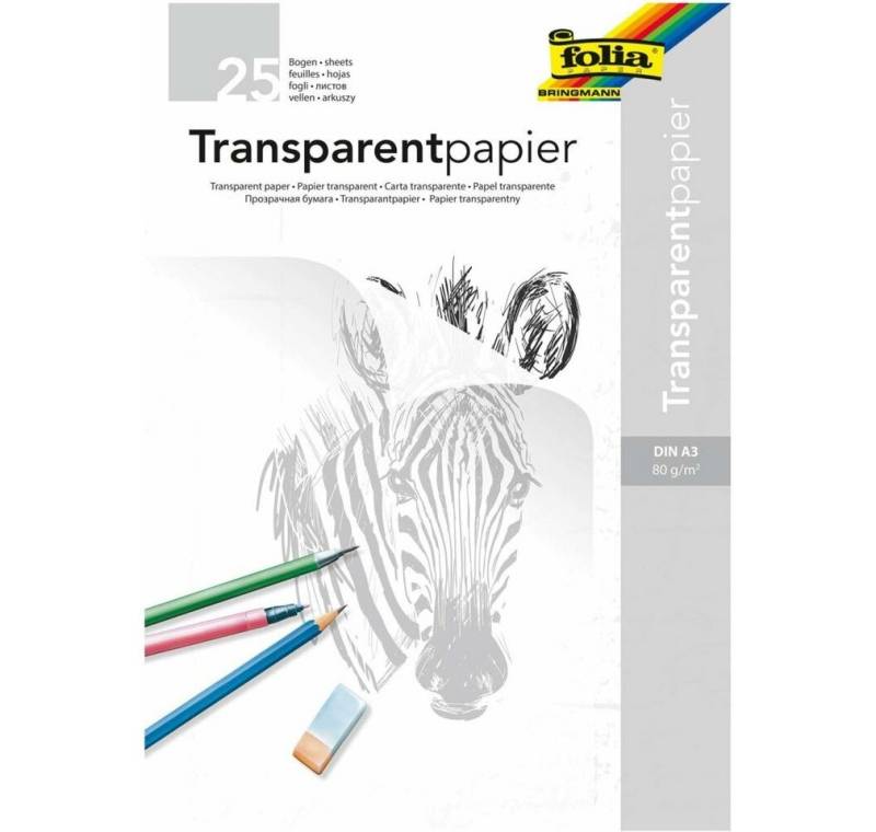 Folia Stumpenkerze Transparentpapier 80 g/qm, 25 Blatt Folia Stumpenkerze Transparentpapier 80 g/qm, 25 Blatt von Folia