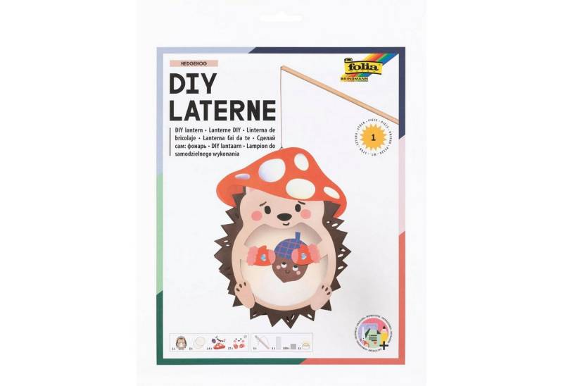 Folia Umzugslaterne folia Laternen-Bastelset IGEL mit Laternenstab und LED Licht Folia Umzugslaterne folia Laternen-Bastelset IGEL mit Laternenstab und LED Licht von Folia