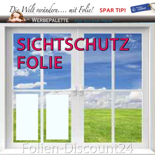 Folien-Discount24 (EUR 6,13 / Quadratmeter) F-D24 Sichtschutz Frosted 2 Meter x 40 cm Sichtschutz Milchglasfolie Glasdekorfolie Fensterfolie Preis Tip! (EUR 5,69 / Quadratmeter) von Folien-Discount24