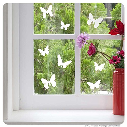 FolienKreativ Fenstersticker Schmetterlinge Fenstertattoo Fensterbild Dekoration für Fenster von FolienKreativ