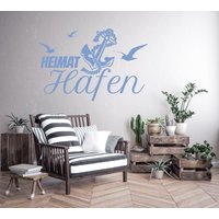 Wandtattoo Spruch - Heimat Hafen Wandaufkleber Wandsticker Zuhause Anker Mit Größen Und Farbauswahl Wandtattoo Spruch - Heimat Hafen Wandaufkleber Wandsticker Zuhause Anker Mit Größen Und Farbauswahl von FoliendesignDE