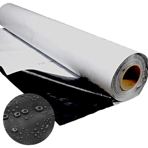 Folienkönig Silofolie 4x8m in Rolle - GRÖßE WÄHLBAR! Poolplane rechteckig, Abdeckplane, Abdeckfolie, Gartenfolie, Siloplane, Farbe: Schwarz/Weiß von Folienkönig