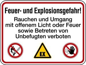 Dreifke® Hinweisschild, Feuer- u. Explosionsgefahr!, 300 x 400 mm geprägt Alu geprägt 0 400x300mm Dreifke® Hinweisschild, Feuer- u. Explosionsgefahr!, 300 x 400 mm geprägt Alu geprägt 0 400x300mm von Folienwerkstatt