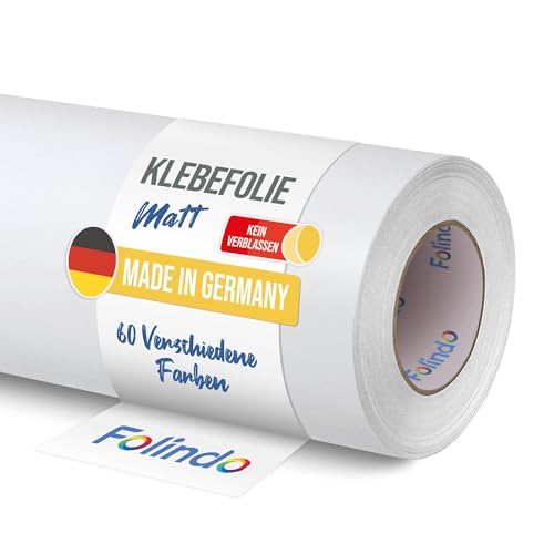 FOLINDO Möbelfolie selbstklebend 010 Weiß Matt 5m x 63 cm - Klebefolie Möbel, Klebefolie Küche, Möbelfolie, Folie für Möbel, Möbelfolie selbstklebende Folie, Küchenfolie selbstklebend FOLINDO Möbelfolie selbstklebend 010 Weiß Matt 5m x 63 cm - Klebefolie Möbel, Klebefolie Küche, Möbelfolie, Folie für Möbel, Möbelfolie selbstklebende Folie, Küchenfolie selbstklebend von Folindo