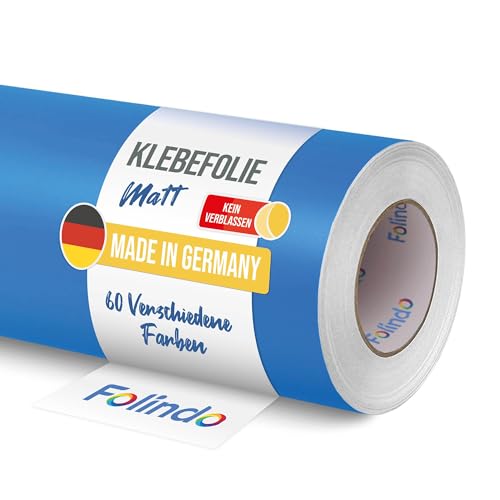 FOLINDO Möbelfolie selbstklebend 052 Azurblau Matt 5m x 63 cm - Klebefolie Möbel, Klebefolie Küche, Möbelfolie, Folie für Möbel, Möbelfolie selbstklebende Folie, Küchenfolie selbstklebend FOLINDO Möbelfolie selbstklebend 052 Azurblau Matt 5m x 63 cm - Klebefolie Möbel, Klebefolie Küche, Möbelfolie, Folie für Möbel, Möbelfolie selbstklebende Folie, Küchenfolie selbstklebend von Folindo